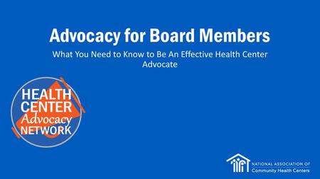Advocacy for Board Members