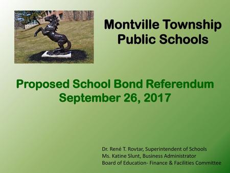 Proposed School Bond Referendum September 26, 2017