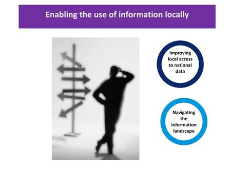 Enabling the use of information locally