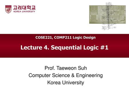 Lecture 4. Sequential Logic #1