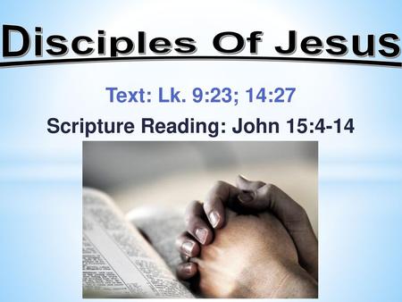 Scripture Reading: John 15:4-14