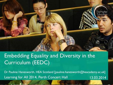 Embedding Equality and Diversity in the Curriculum (EEDC)
