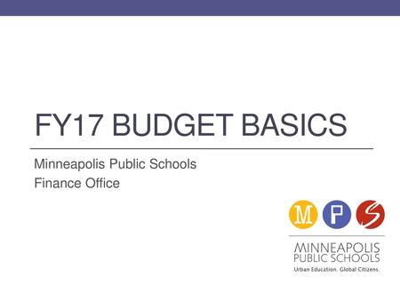 Minneapolis Public Schools Finance Office