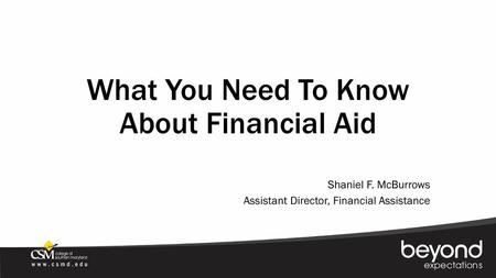 What You Need To Know About Financial Aid