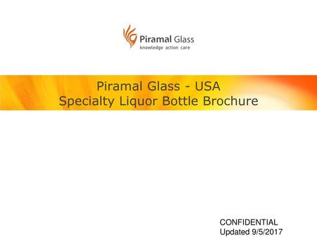 Piramal Glass - USA Specialty Liquor Bottle Brochure