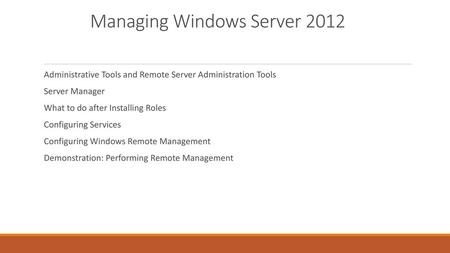 Managing Windows Server 2012