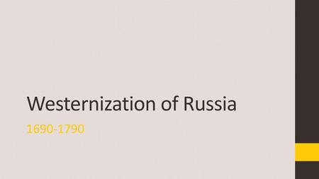 Westernization of Russia