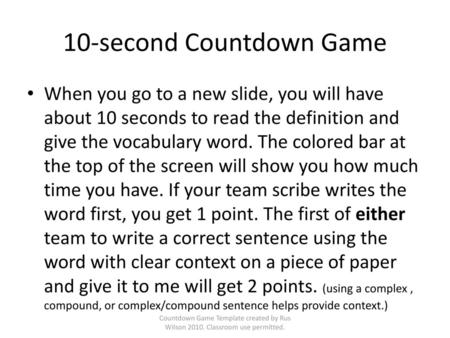 10-second Countdown Game