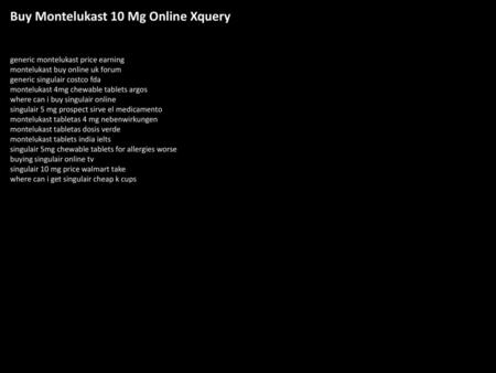 Buy Montelukast 10 Mg Online Xquery