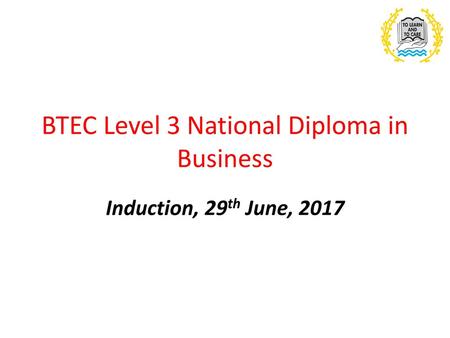 BTEC Level 3 National Diploma in Business