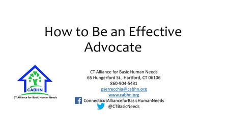 How to Be an Effective Advocate