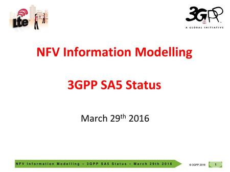 NFV Information Modelling 3GPP SA5 Status