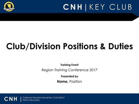 Club/Division Positions & Duties