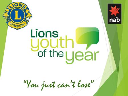 “You just can’t lose” Lions Youth of the Year Program