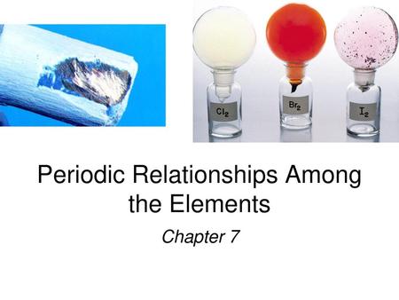 Periodic Relationships Among the Elements