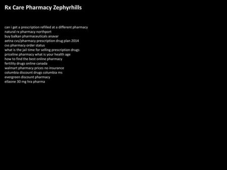 Rx Care Pharmacy Zephyrhills