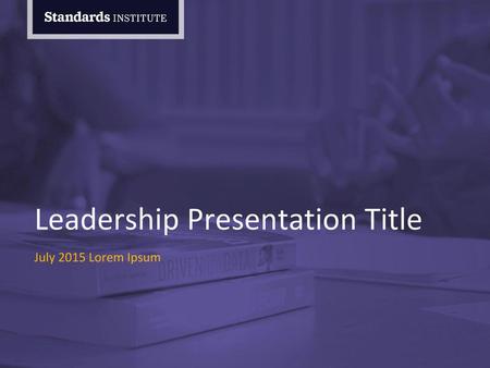 Leadership Presentation Title