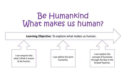 Be Humankind What makes us human?