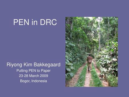 PEN in DRC Riyong Kim Bakkegaard Putting PEN to Paper March 2009