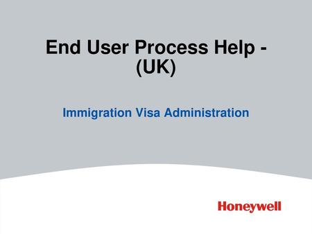 End User Process Help - (UK)
