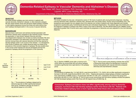 Dementia-Related Epilepsy in Vascular Dementia and Alzheimer’s Disease