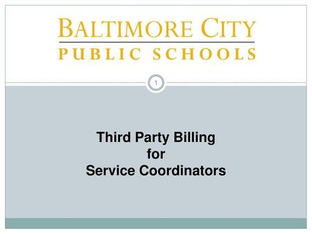 Third Party Billing for Service Coordinators