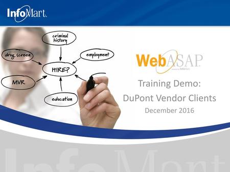 Training Demo: DuPont Vendor Clients December 2016