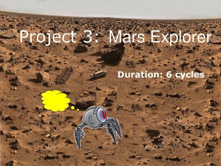 Project 3: Mars Explorer