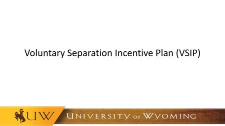 Voluntary Separation Incentive Plan (VSIP)