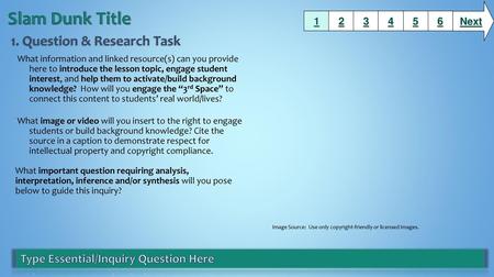 1. Question & Research Task