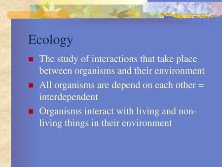Warm-up # 1 Oct. 22 How do organisms interact with each other?