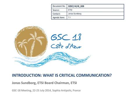 Introduction: What is critical communication?