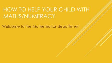 How to help your child with Maths/numeracy