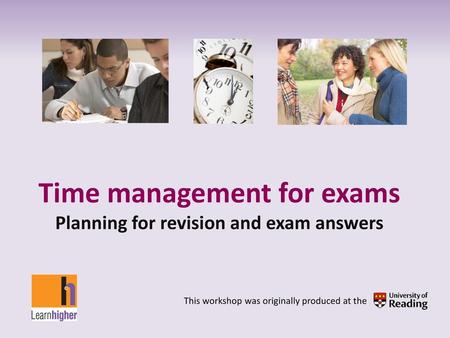 Time management for exams Planning for revision and exam answers