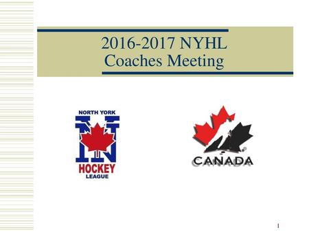 2016-2017 NYHL Coaches Meeting.