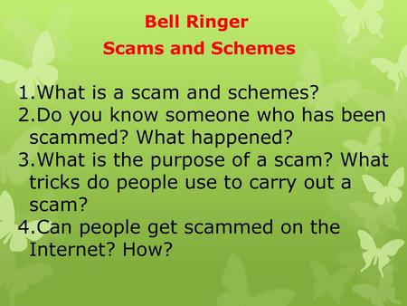 What is a scam and schemes?