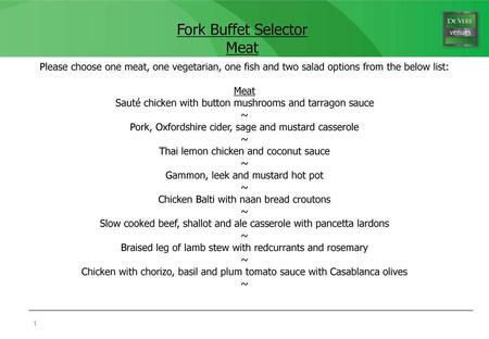 Fork Buffet Selector Meat
