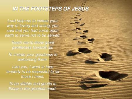 IN THE FOOTSTEPS OF JESUS