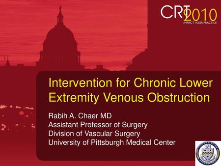 Intervention for Chronic Lower Extremity Venous Obstruction