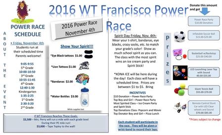 2016 WT Francisco Power Race