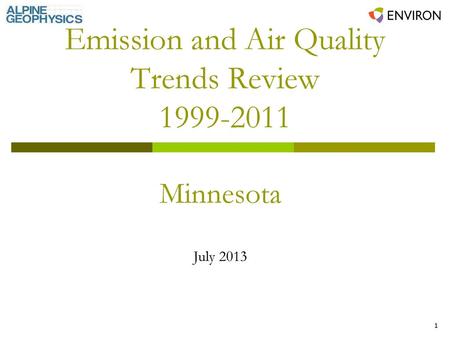 Emission and Air Quality Trends Review