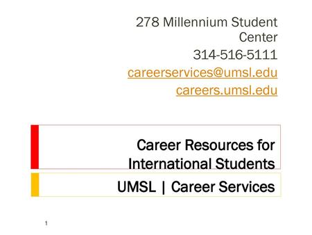 Career Resources for International Students