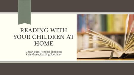 Reading with your children at home