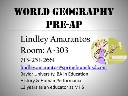 World Geography Pre-AP