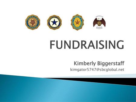 Kimberly Biggerstaff kimgator5747@sbcglobal.net FUNDRAISING Kimberly Biggerstaff kimgator5747@sbcglobal.net Why do we need to raise money.
