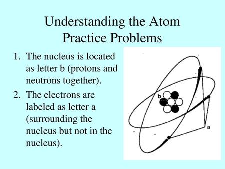 Understanding the Atom Practice Problems