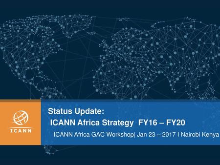ICANN Africa Strategy FY16 – FY20