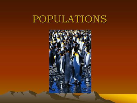 POPULATIONS.