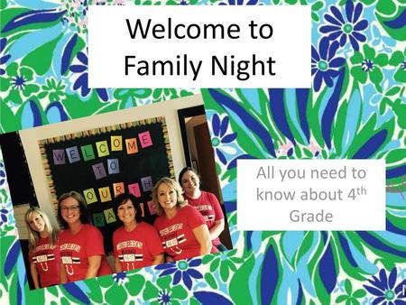 Welcome to Family Night