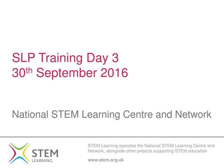 SLP Training Day 3 30th September 2016